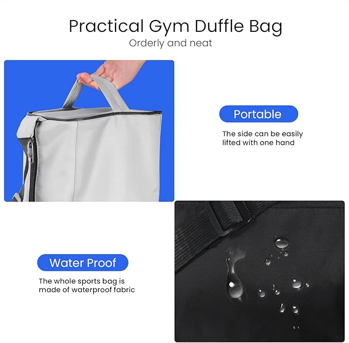 C&F BOGMOST Small Gym Bag for Women & Men,Small Lightweight Duffel Bag Carry On Bags Mini Duffel Travel Bag Waterproof Sports Bags for Workout/Sport/Travel, Pink