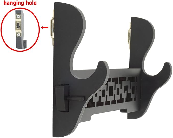 Eforlife Sword Holder Wall Mount Samurai Sword Katana Wakizashi Display Holder Stand Bracket Hanger 1-Tier