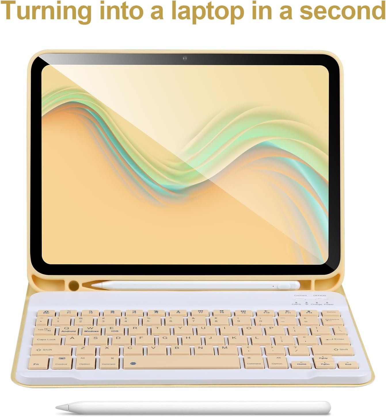 AHYWTAN 11/10th A16 2025 11 inch/10th 2022 10.9 for iPad Generation Case with Keyboard,Detachable Bluetooth Keyboard