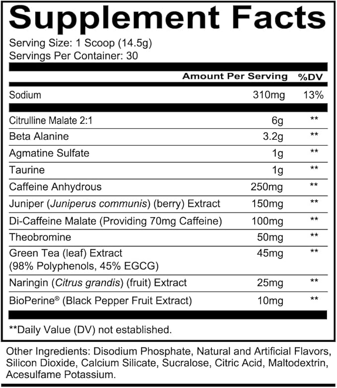 REDCON1 Total War Pre Workout - Beta Alanine + Citrulline Malate Keto Friendly Preworkout for Men & Women with 320mg of Caffeine - Fast Acting -Blue Lemonade (30 Servings)