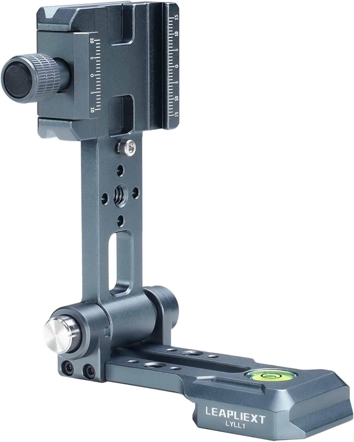 LEAPLIEXT 90 1/4" Aluminum Camera L Bracket, Folding Vertical/Horizontal Shooting Mount, Arca-Swiss Groove, Cold Shoe