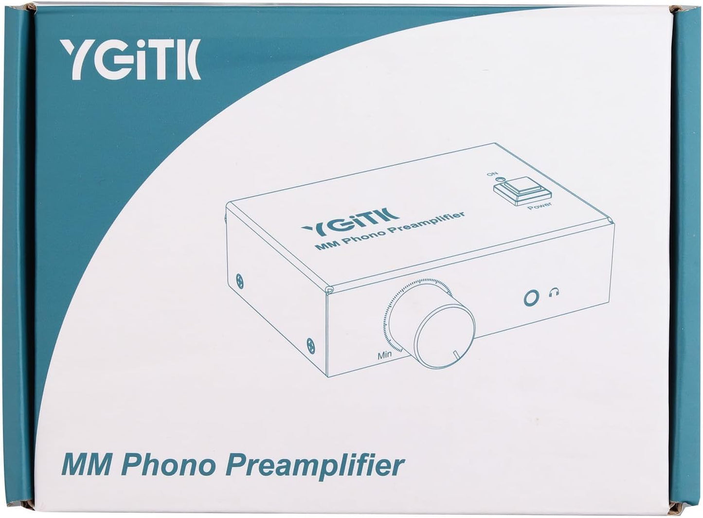 MM 3.5mm 12V 1A Phono Preamp for Turntable, Mini Stereo Phono Preamplifier with Volume Control, Low Noise Operation