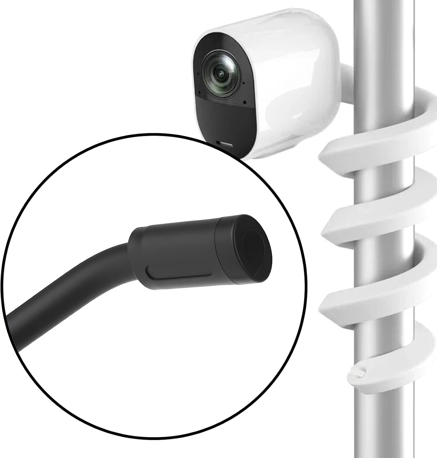 1/4'' Flexible Bracket Twist Mount Base Bracket for Crib Surveillance Camera Remote Care Device, Black