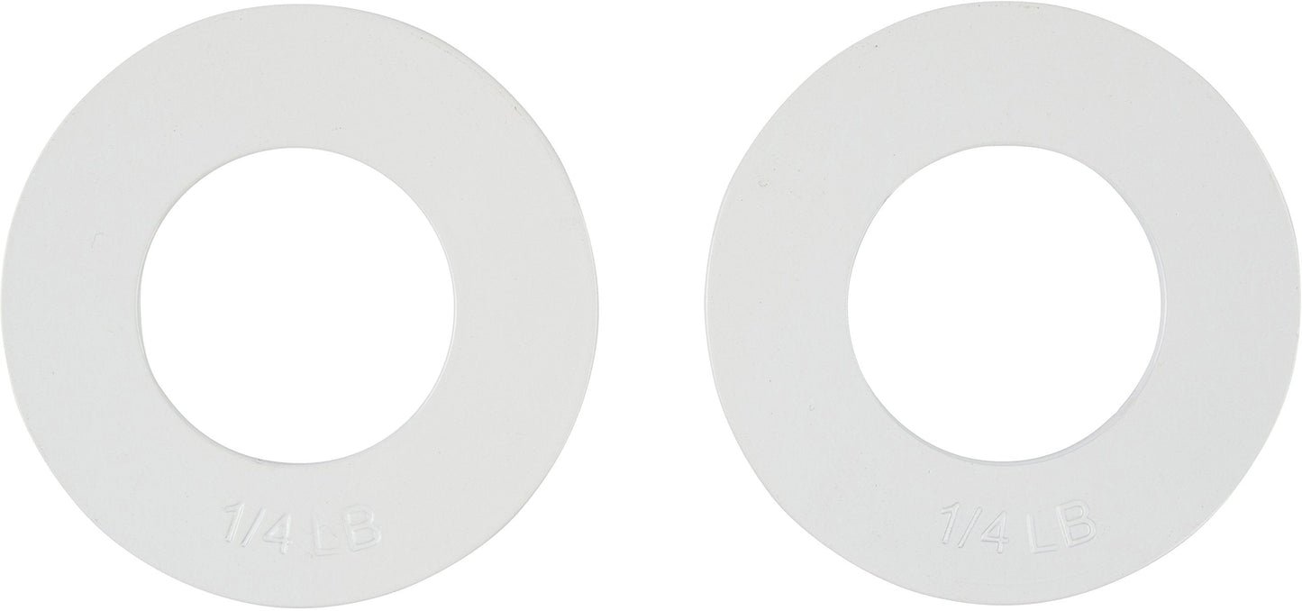 Fractional Weight Plates - 2 Each of 1/4, 1/2, 3/4, 1 lb. Total Set of 8 by Trademark Innovations (Grey, Blue, Green, & Red)