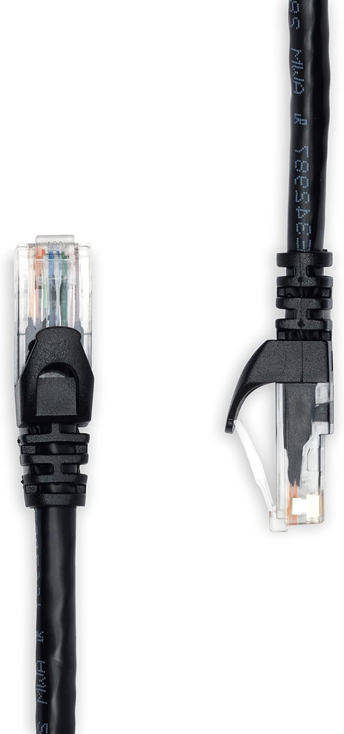 RJ45 6 10Gbps 250MHz, 15 Amazon Basics Cat Ethernet Patch Internet Network Cable, High-Speed, Snagless, Gold-Plated