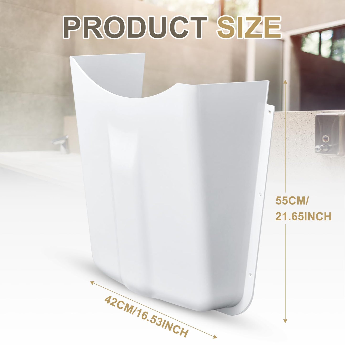 Wowangce 1 Pcs Lavatory Protector, White ABS Lavatory Shroud Bathroom Cover for Sink with 7 Flat Head Self Tapping Screws for Concealing Pipes Under Sink for Easy Installation Fits Standard Basin