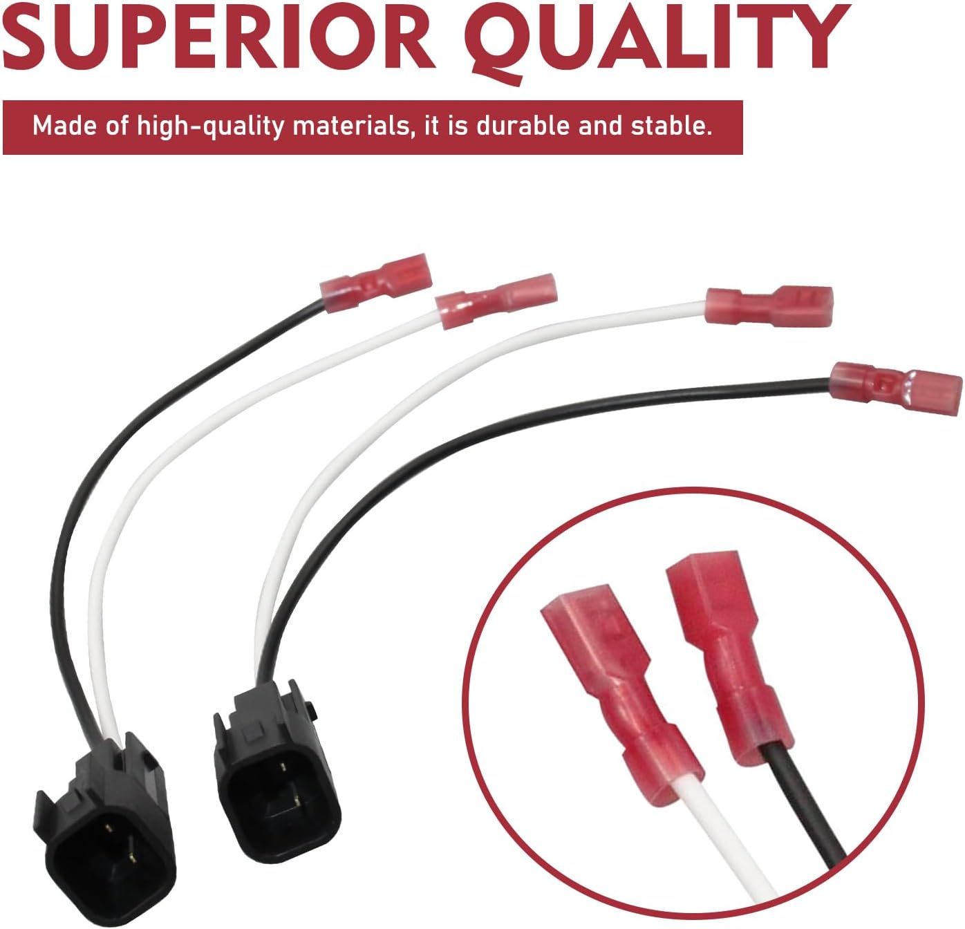 lekudo 4 72-5600 PCS Car Speaker Wiring Harness Plug Connector, Waterproof Shell Heat-Resistant Copper Core Plug