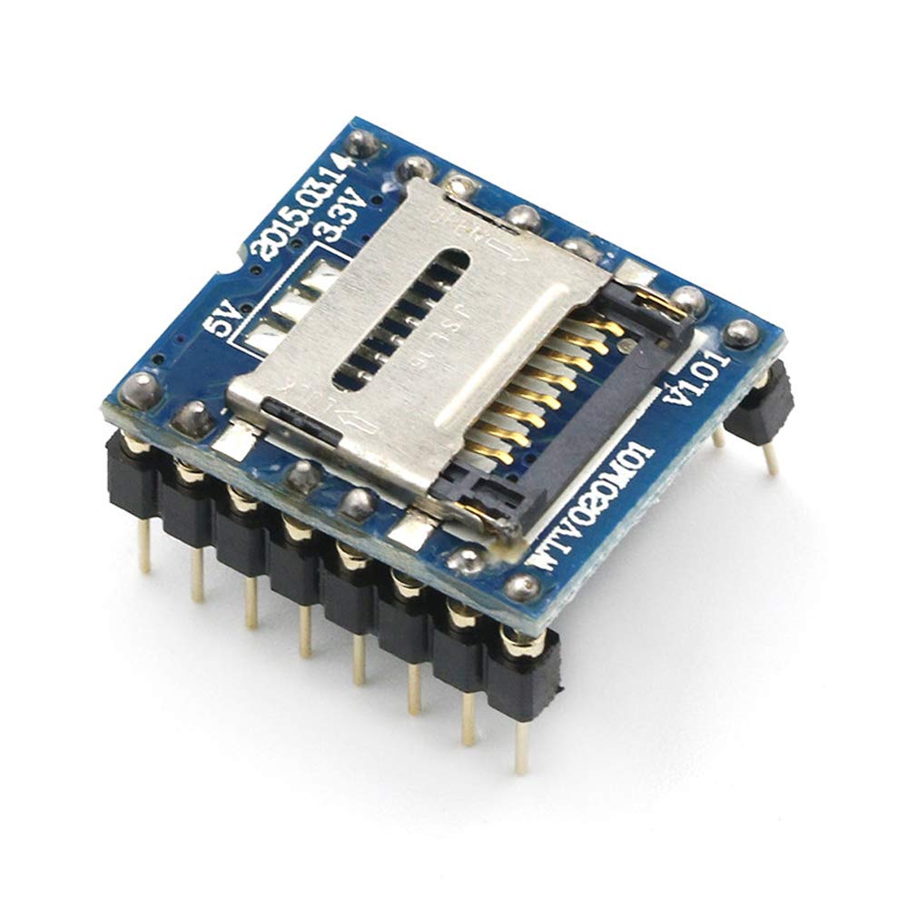 WTV020-SD MP3 232 HiLetgo U Disk Audio Player Sound Module Voice Module with SD Card Slot UART for Arduino