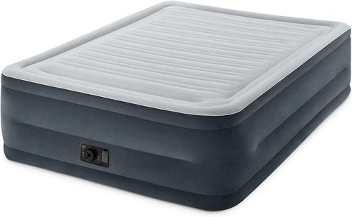 Intex Comfort Plush Elevated Airbed - Built-In Electric Pump | 22" Height, Queen Size