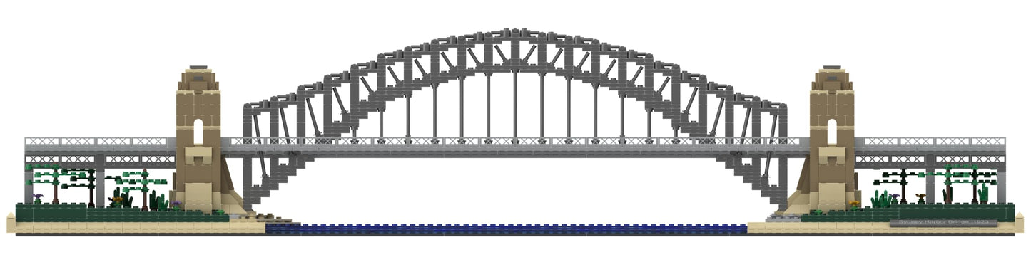 The Atom Brick Sydney Harbour Bridge 1,751 Piece Engineering Model, Premium Architecture Building Kit, Large Display Set for Adults & Teens 14+