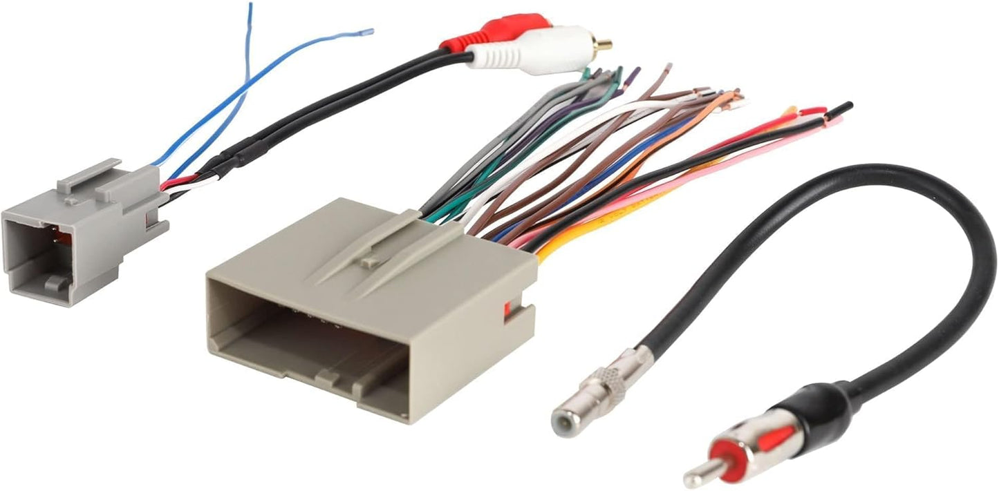 2006-2012, 2006-2010, 2006-2009 NuIth Car Radio Stereo Wire Harness Connector Antenna Adapter for Ford Lincoln Mercury