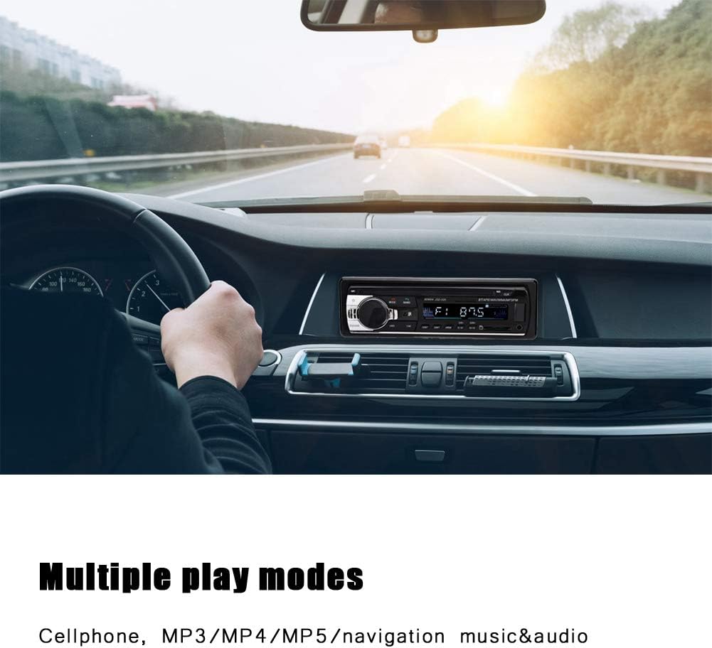 Zerone 4 60W MP5 MP3/MP5/USB x Car Radio Stereo Bluetooth Player Single Din Dual USB Hands- Car Stereo Support LCD
