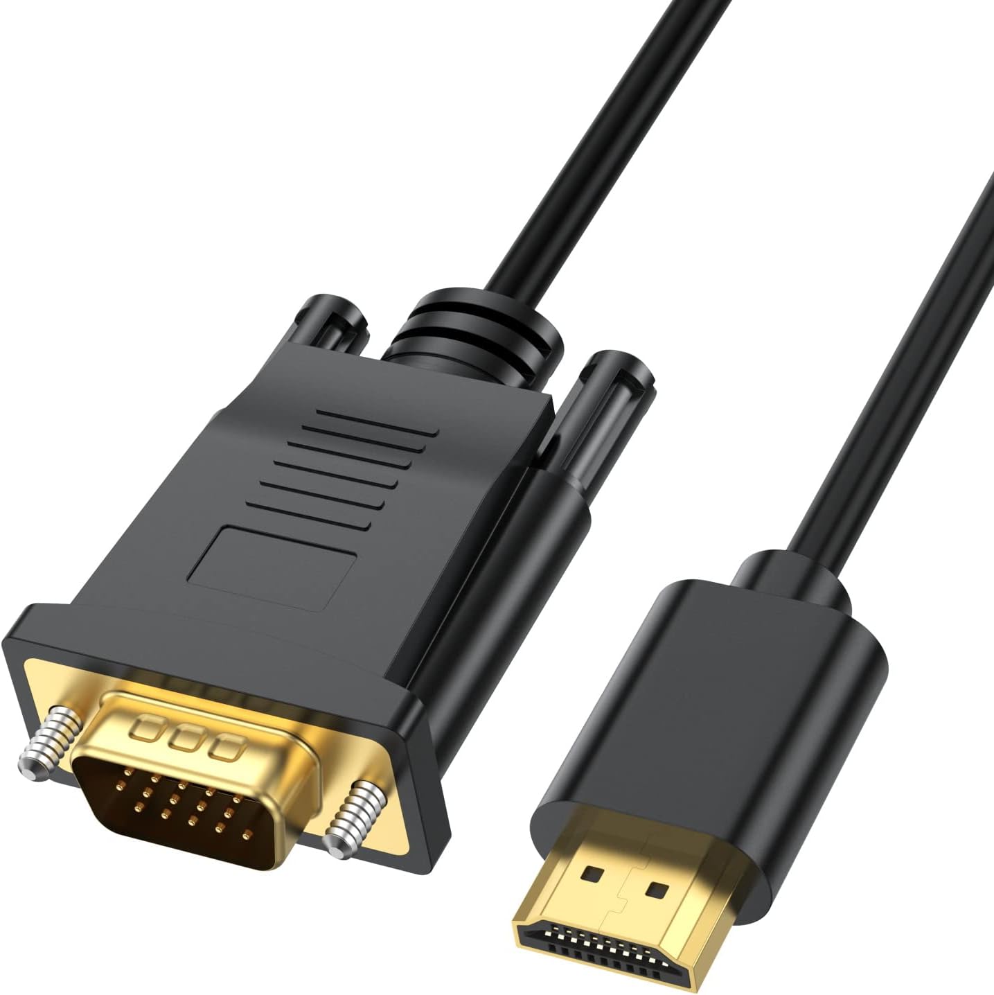 URELEGAN 6 1080P@60Hz HDMI to VGA Cable Feet, Uni-Directional Computer HDMI to VGA Monitor Cable HD Video Cord