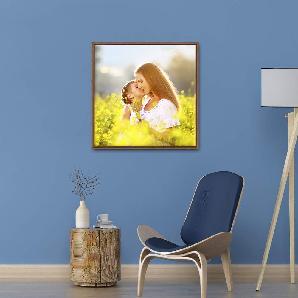 Wall26 Framed Canvas Wall Art - Custom Prints for Living Room & Bedroom | Ready to Hang - 24"x24" Natural Frame
