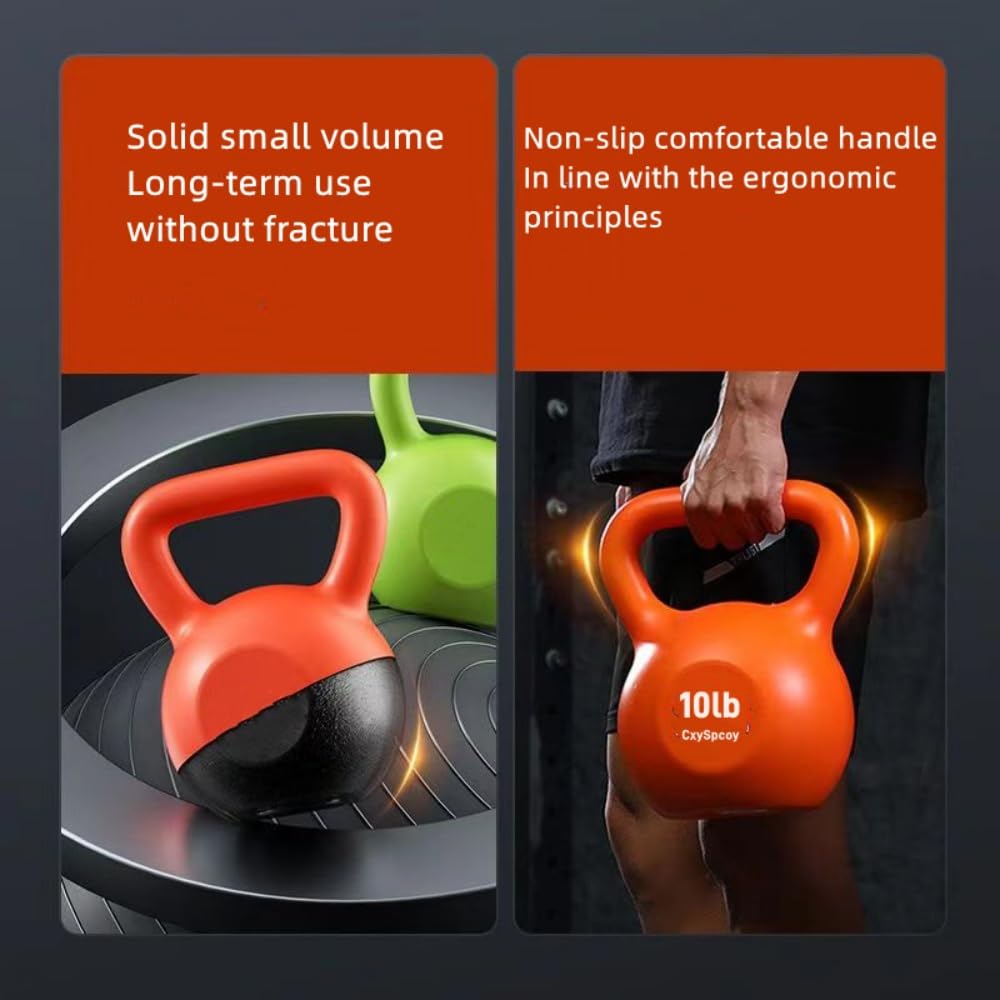 CxySpcoy Kettlebell Grip Professional Grade 10lb 4.5kg for Women and Men Push up Bodybuilding Weightlifting Fitness Exercise Repetition Full Body Workout Home Gym Strength Competition Training Anti-slip Handle