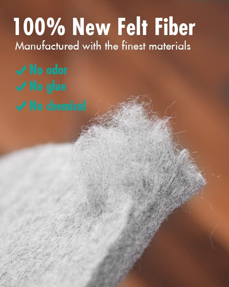 Skiennix Non-Slip Rug Pad Gripper - Extra Thick 1/4” Felt for Area Rugs & Hardwood Floors - 8x10 Feet