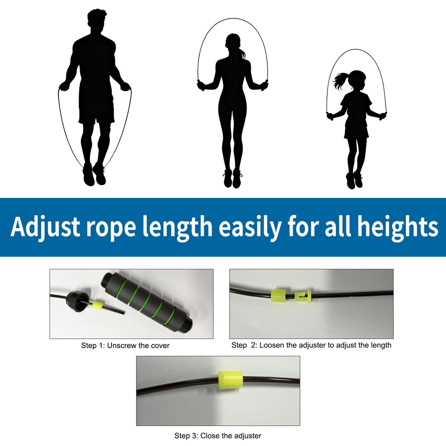 Bulk 50 Pack Jump Ropes, Steel Cable with Ball Bearings for Tangle-Free Rapid Speed Jumping, Adjustable Skipping Rope with Comfortable Foam Handles for Gym, Fitness Class, Home Workout