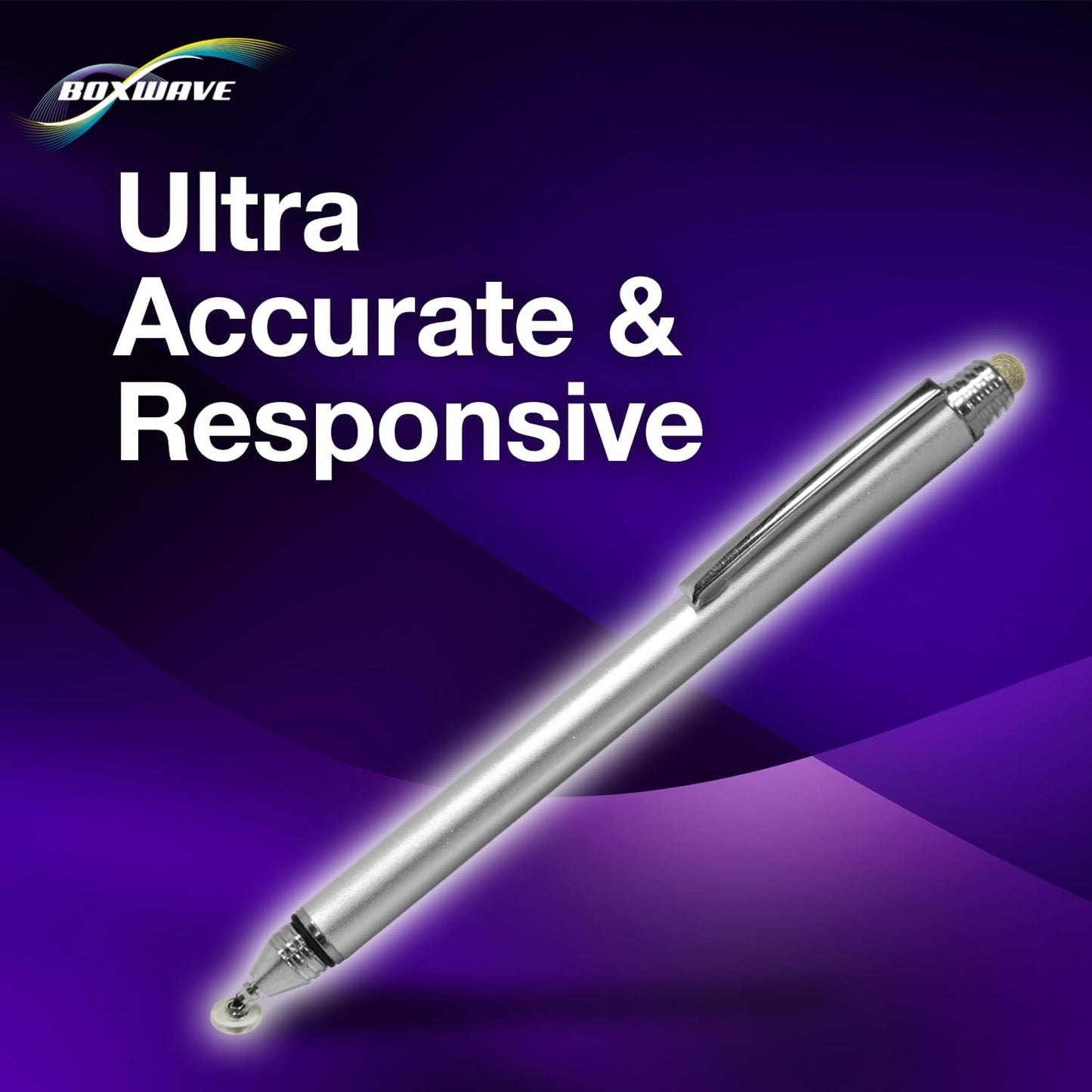 BoxWave VIN1060Plus Stylus Pen Compatible with XOPPOX Graphics Tablet - DualTip Capacitive Stylus, Fiber Tip Disc Tip