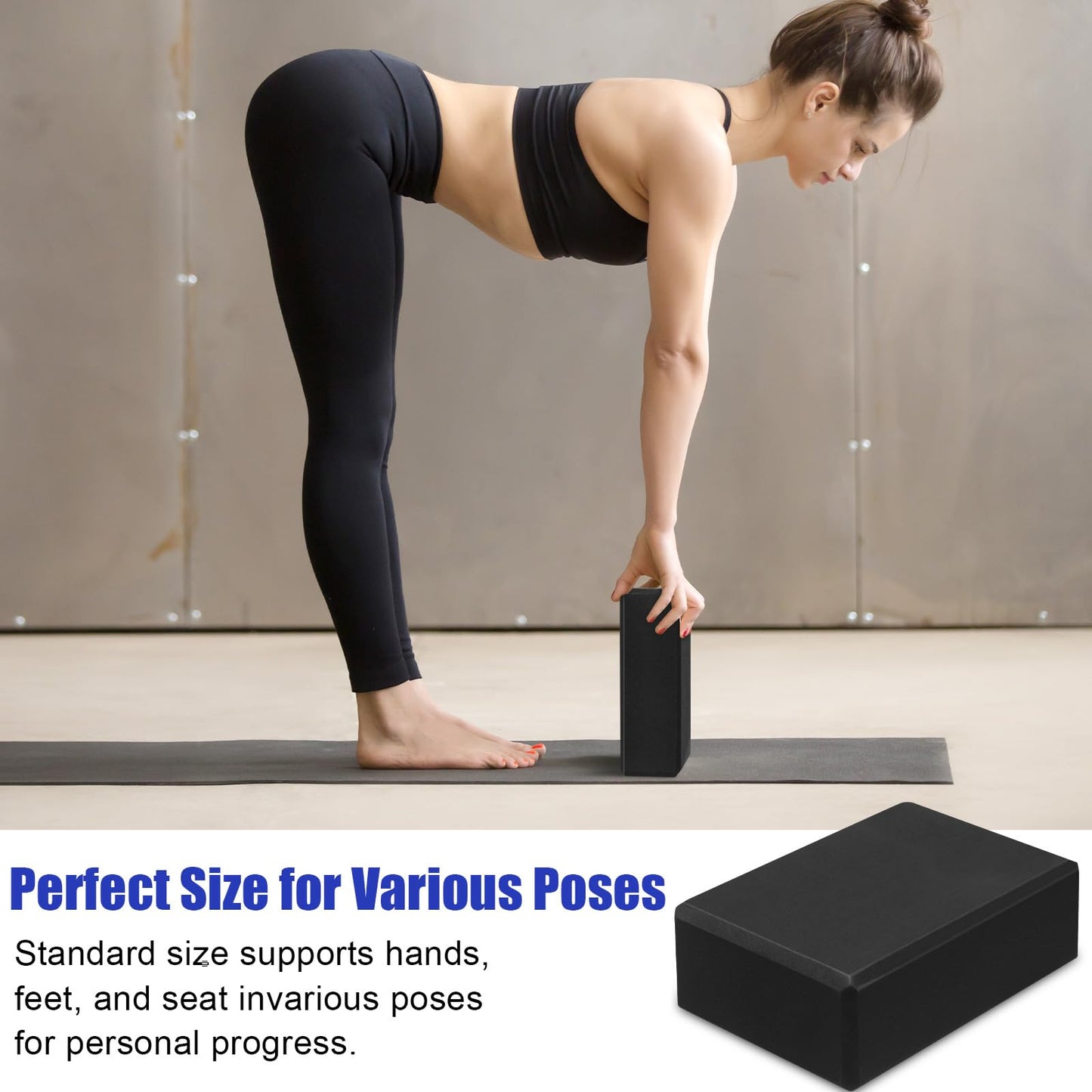 Silipull 10 Pcs Pilates Ring Blocks Set for Women Home Yoga Equipment Accessories Pilates Ring Circle and Ball Workouts Gift Include Ball Yoga Circle Resistance Bands Block Straps Gym Bag(Black)