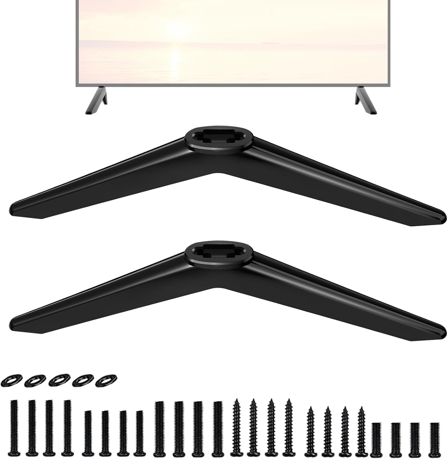 Motiexic 32L310U19 32L310U20 43LF421U19 50L420U, 32" 43" 50" Set, TV Legs for Toshiba TV Stand Base Replacement, Only