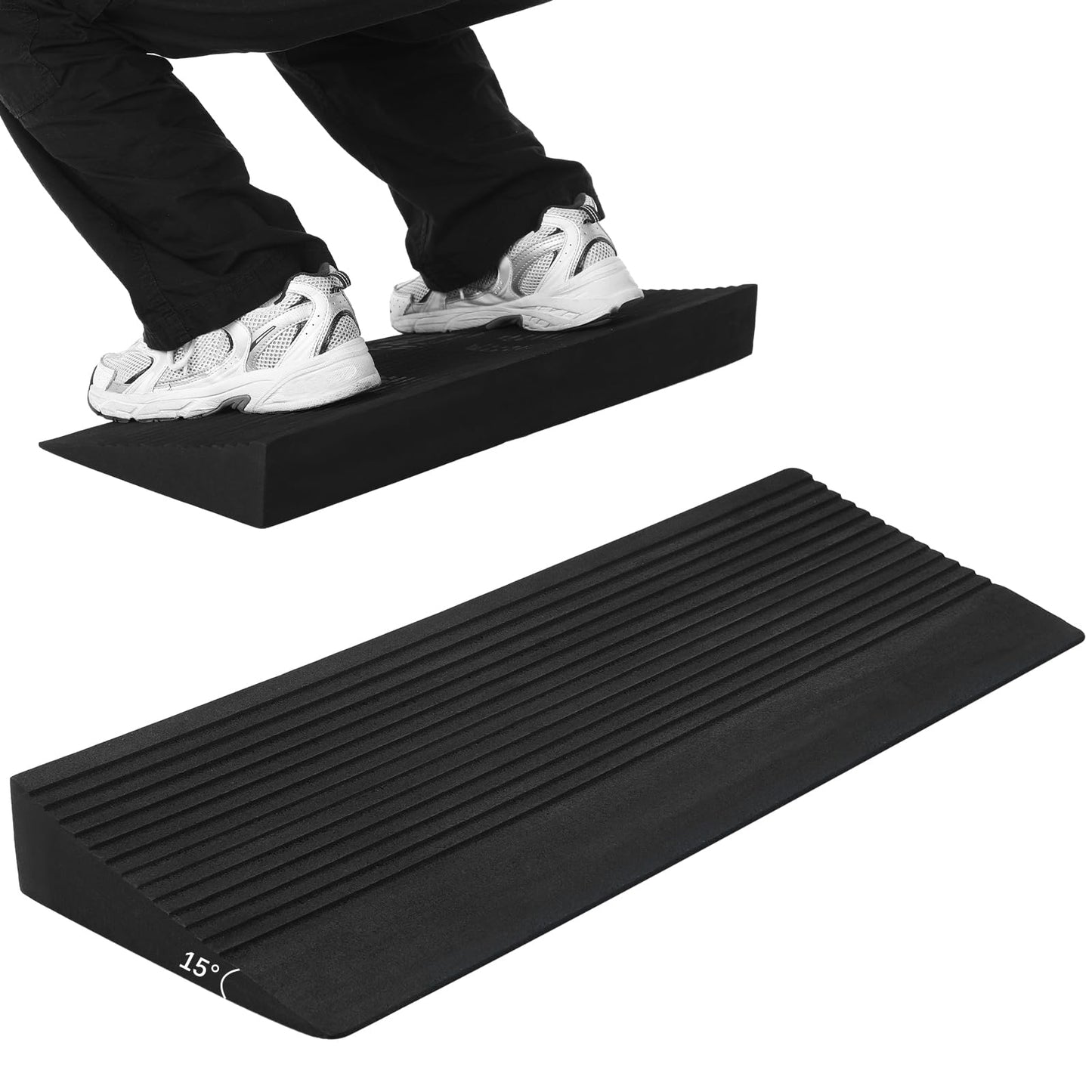 Pangda Squat Wedge Block Slant Board Incline Board 25.4 x 9.3 x 2.6 Inch Deadlift Platform Squat Stand Heel Wedge for Exercise Equipment for Weightlifting Stretching Training Fitness Exercise