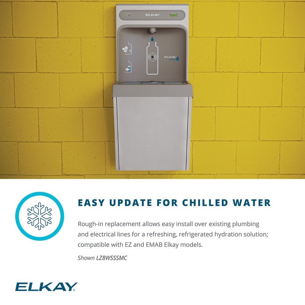 Elkay LZ8WSSSMC ezH2O Refrigerated Surface Mount Bottle Filling Station Filtered 8GPH Stainless Steel