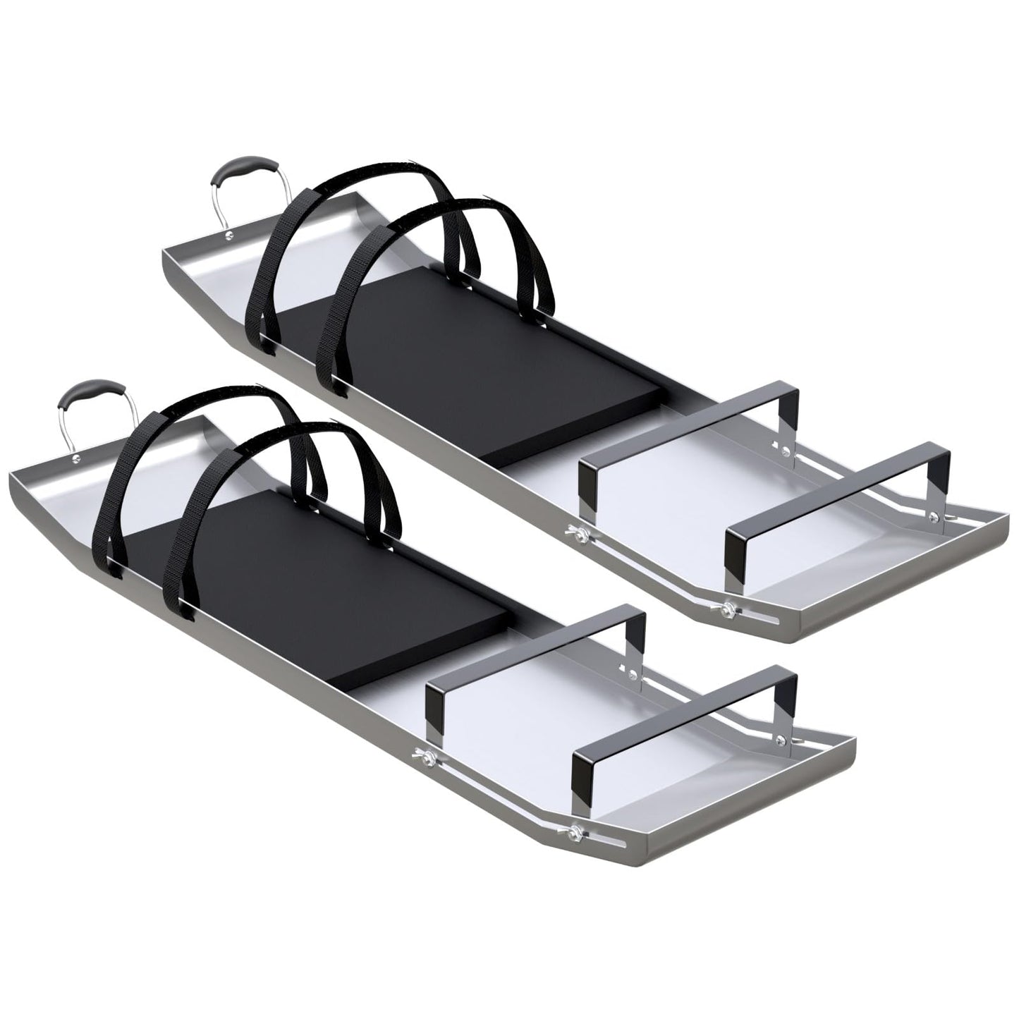 WUGEBA Concrete Knee Board Sliders-1Pair, Knee Pads for Men Construction, Stainless Steel Concrete Finishing Tools Trowel with Adjustable Strap & Moving Foam Sliders for Outdoor, Indoor