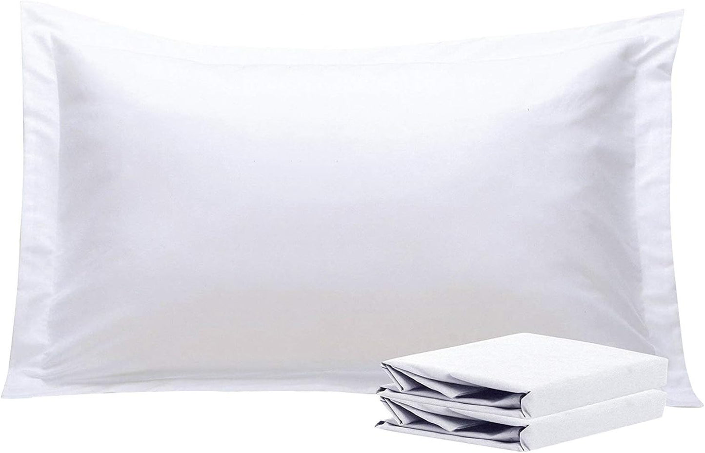 NTBAY King Pillow Shams - Super Soft Brushed Microfiber 20x36 Sham Covers | Wrinkle, Fade, Stain Resistant, White - 2 Pack