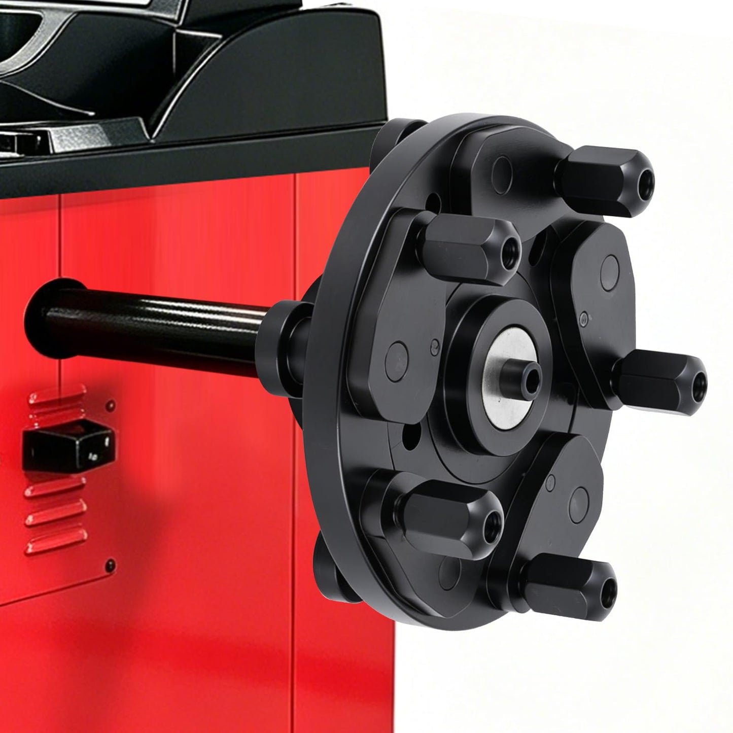 Meticuloso Universal Wheel Balancer Adaptor Fixture Plate 40MM/1.57IN Shaft Diameter Lug Nut Holes Balance Machine Fixture