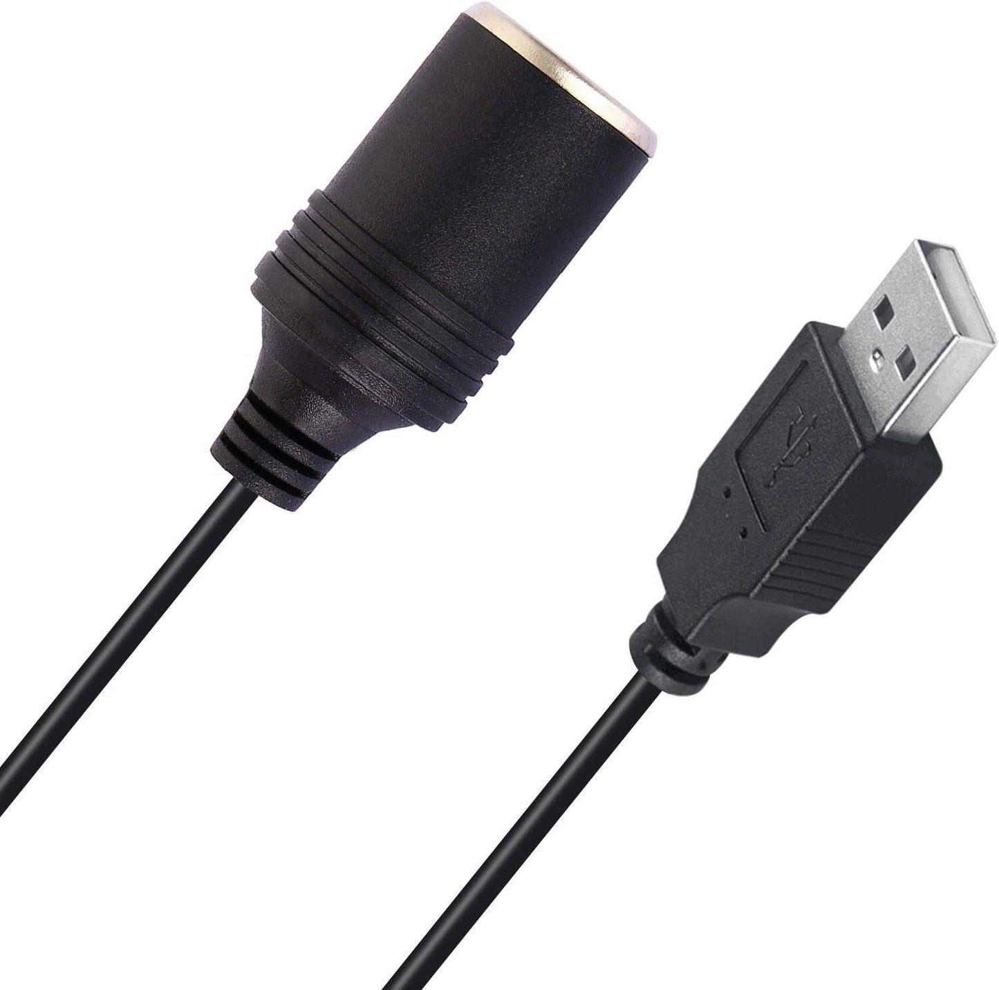 AJDPOI 12V (0.98FT/0.3M) USB A Male to Car Cigarette Lighter Socket Female Step Up Cable Inverter Converter