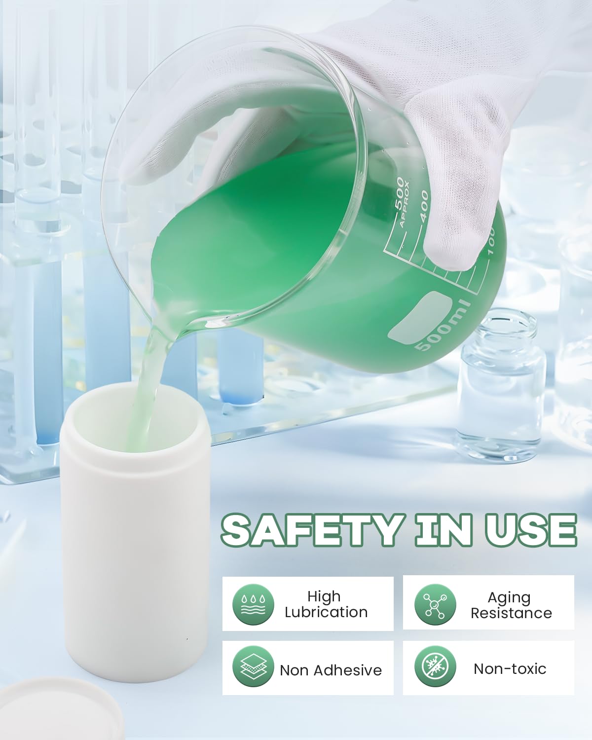 Huanyu 100ml PTFE Lined Hydrothermal Synthesis Autoclave Reactor 200℃ 4Mpa PTFE Lining Corrosion Resistance Hydrothermal Autoclave Reactor 304 Stainless Steel Shell for Lab Hydrothermal Process 100ml