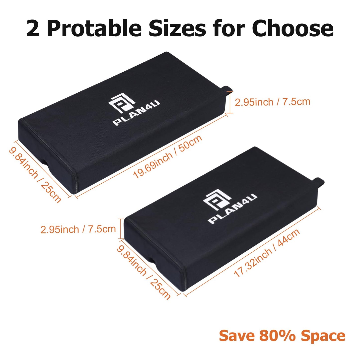 Plan4U Hip Thrust Back Pad for Squat Rack & Olympic Barbell Bar, Bench Press Back Pad, Versatile Space-Saving Workout Tilt-pad for Hip Thrust, Split Squat, Elevated Push-ups Glute Bridge Small