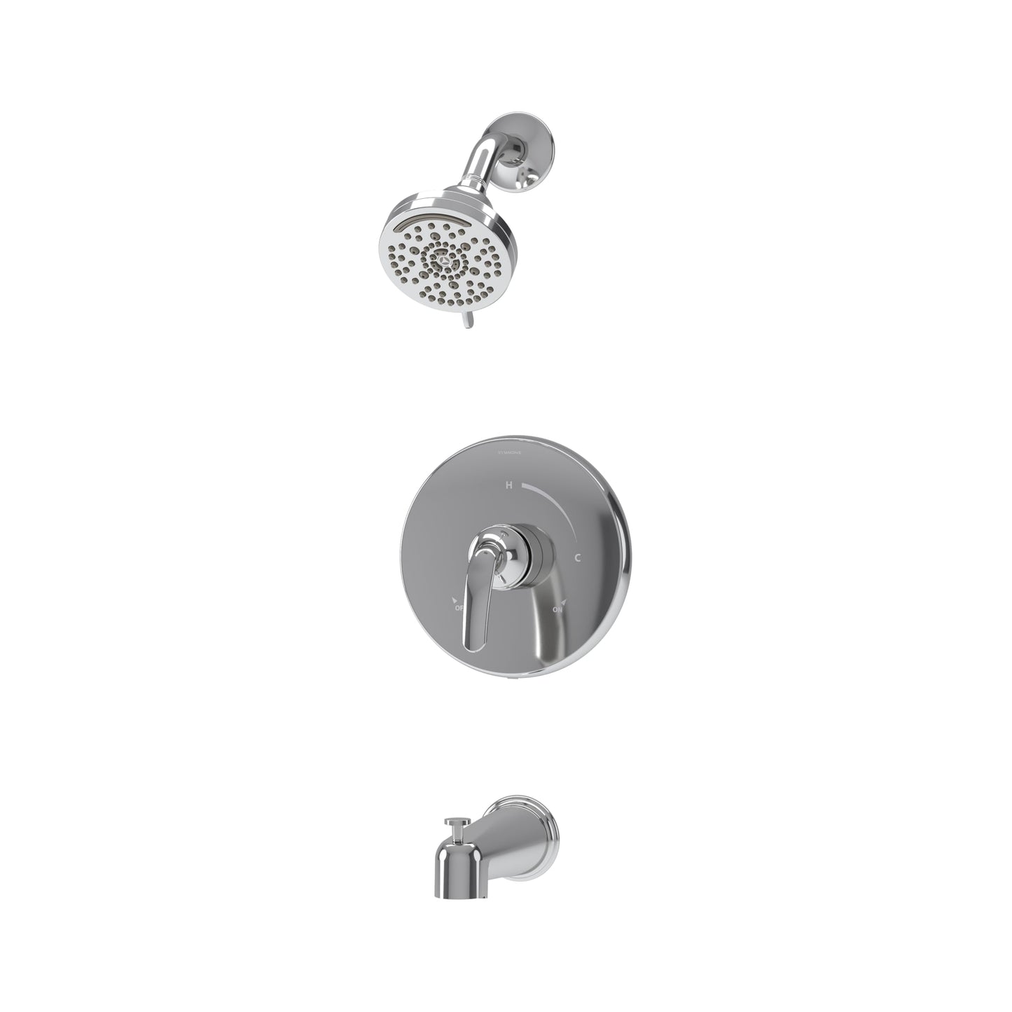 Symmons Elm Single Handle Wall Mounted Tub and Shower Trim Kit with Diverter Lever in Polished Chrome (Valve Not Included) - 559215TRM