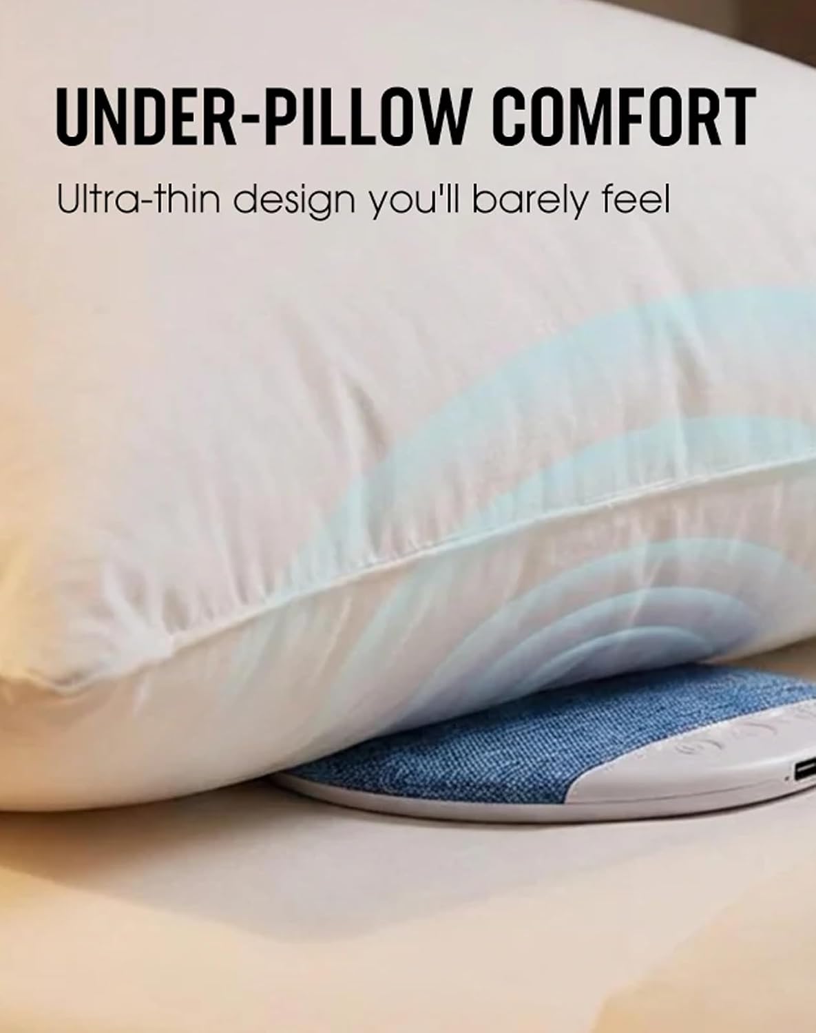 Generic 30/60/90min (1pc) Bluetooth Pillow Speaker for Sleeping - Ultra-Thin Bone Conduction Under Pillow Speaker