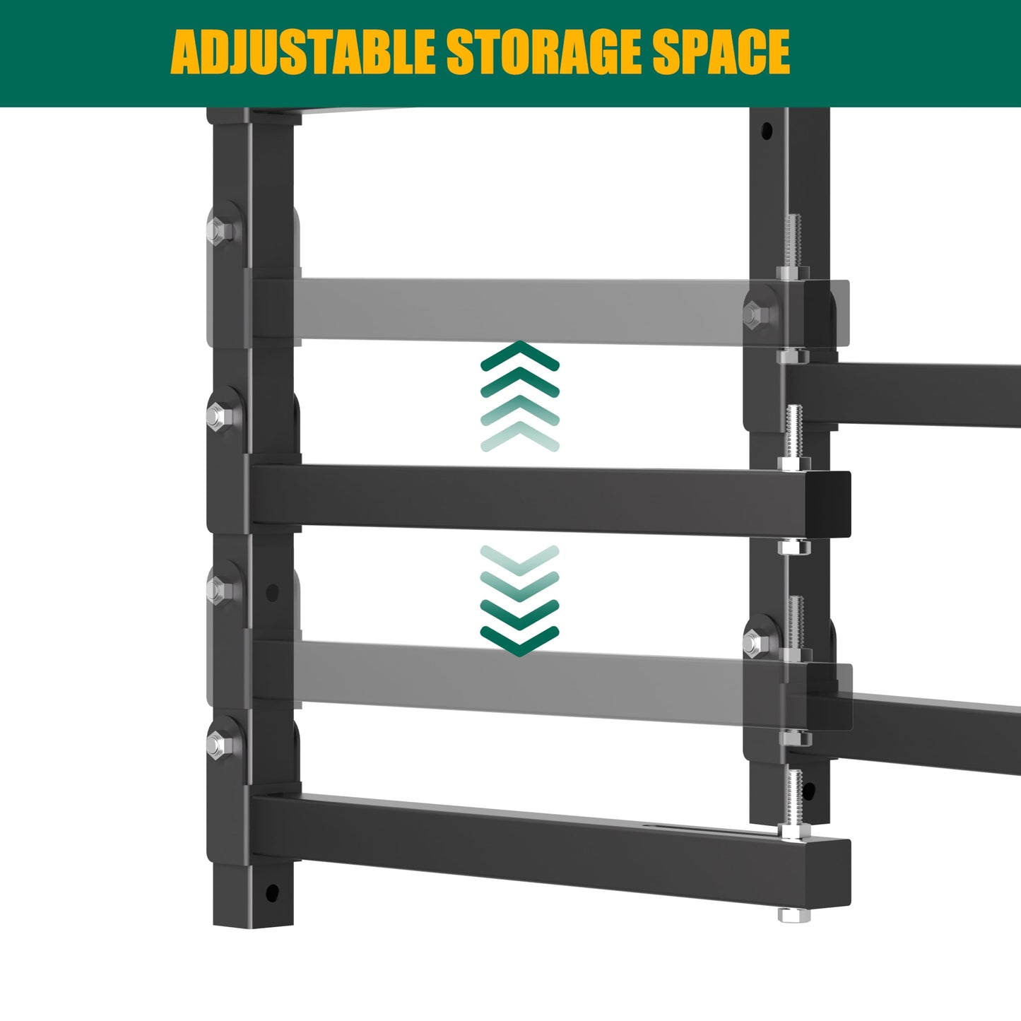 KOSEOO Lumber Storage Rack Wall Mount, Folding Wood Storage Racks Heavy Duty for Garage Metal Lumber Rack Indoor and Outdoor with 4-Level, 4 Pack, Black