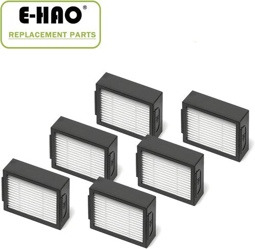 iRobot - 6 Pack HEPA Vacuum Filters Replacement - Compatible with Roomba i, j & e Series