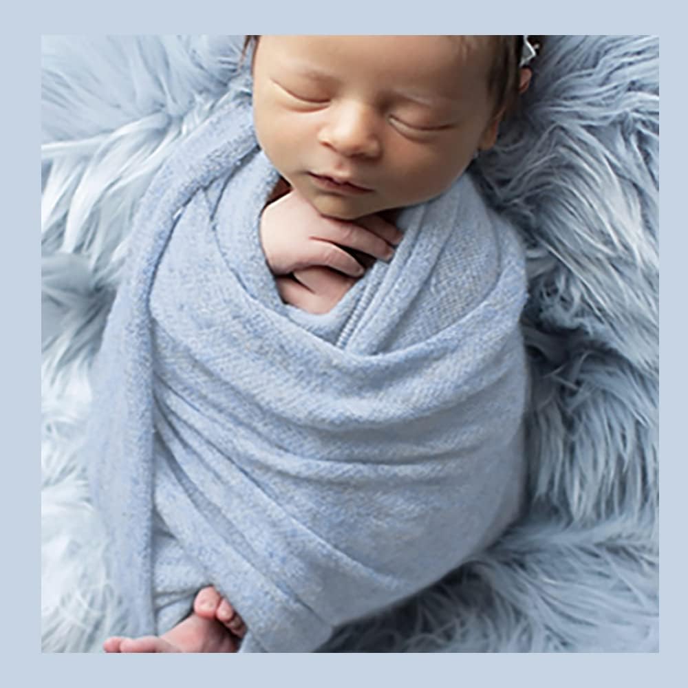 ForBaysy Newborn Posing Wrap Newborn Photography Props Soft Stretch Knit Blanket Handmade Wrap for Baby Boys Girls
