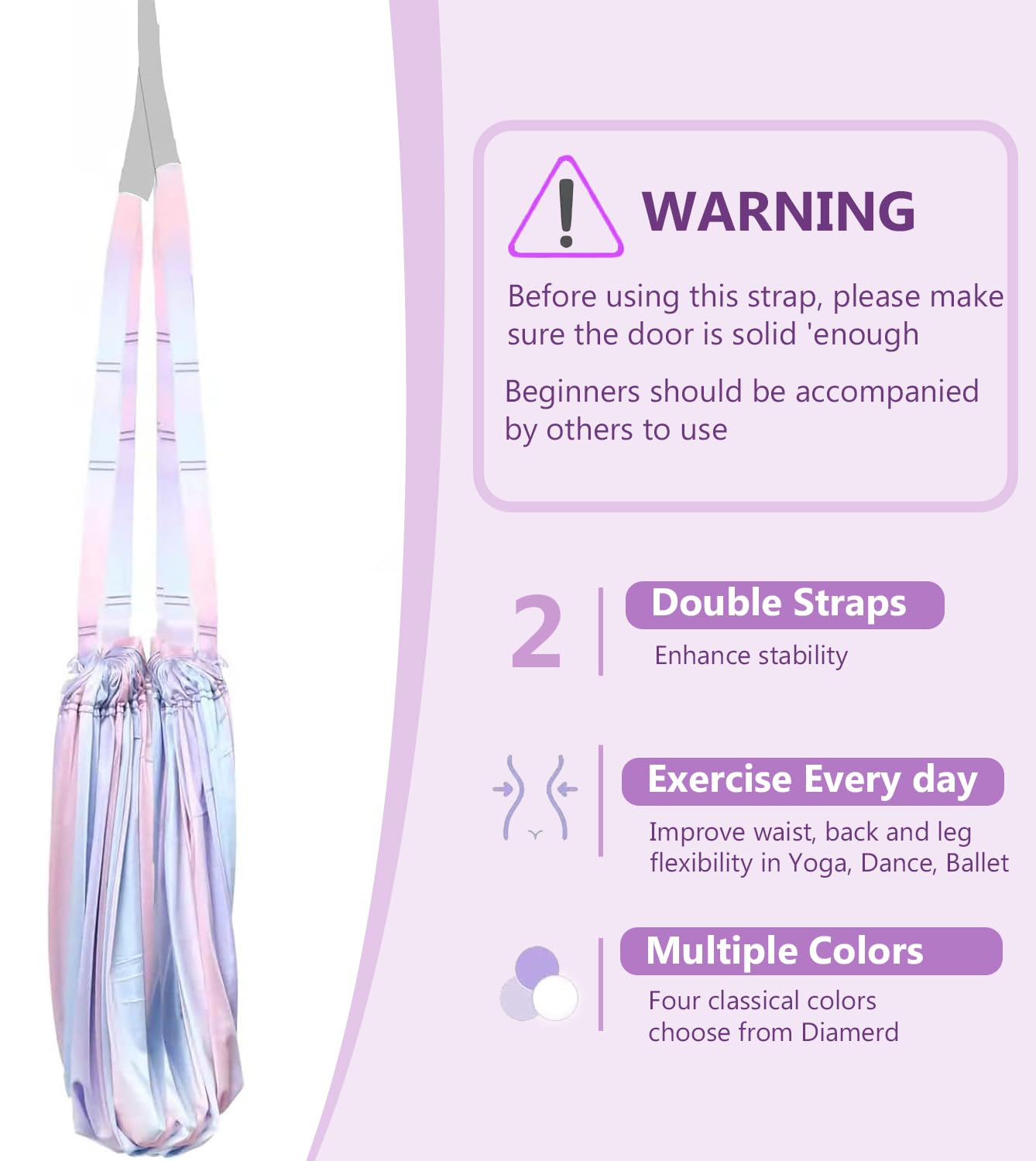 Yoga Stretch Rope,Leg Stretcher Strap,Fitness Training Aid Band, Home Gym Equipment Assist Stretch Strap for Fitness Gymnastics Dance Aerial Yoga Ballet