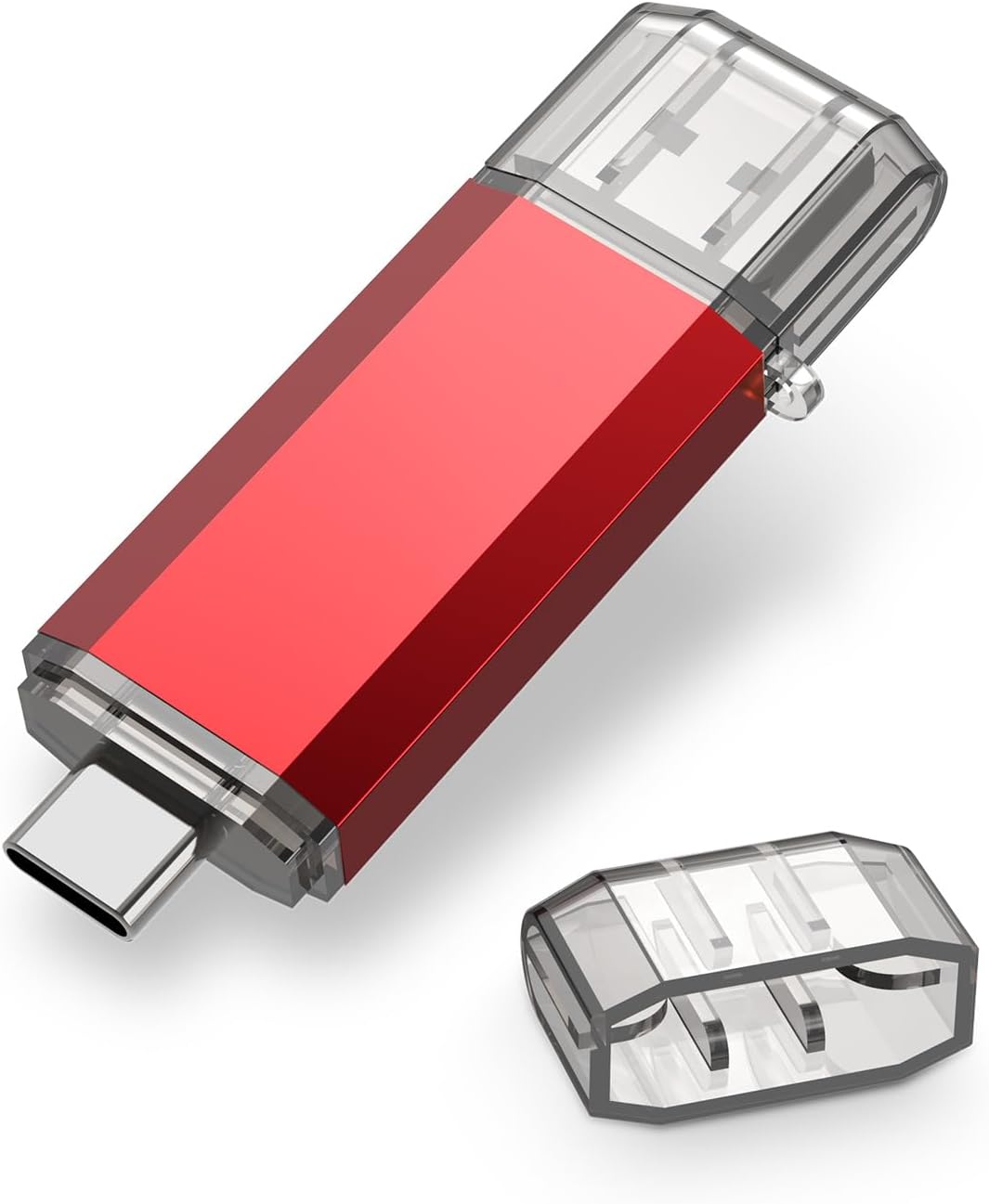 RAOYI 128GB 130MB/s, 2 1 3.1 USB C Flash Drive Upgraded in USB Type C Dual OTG Metal Thumb Drive Memory Stick