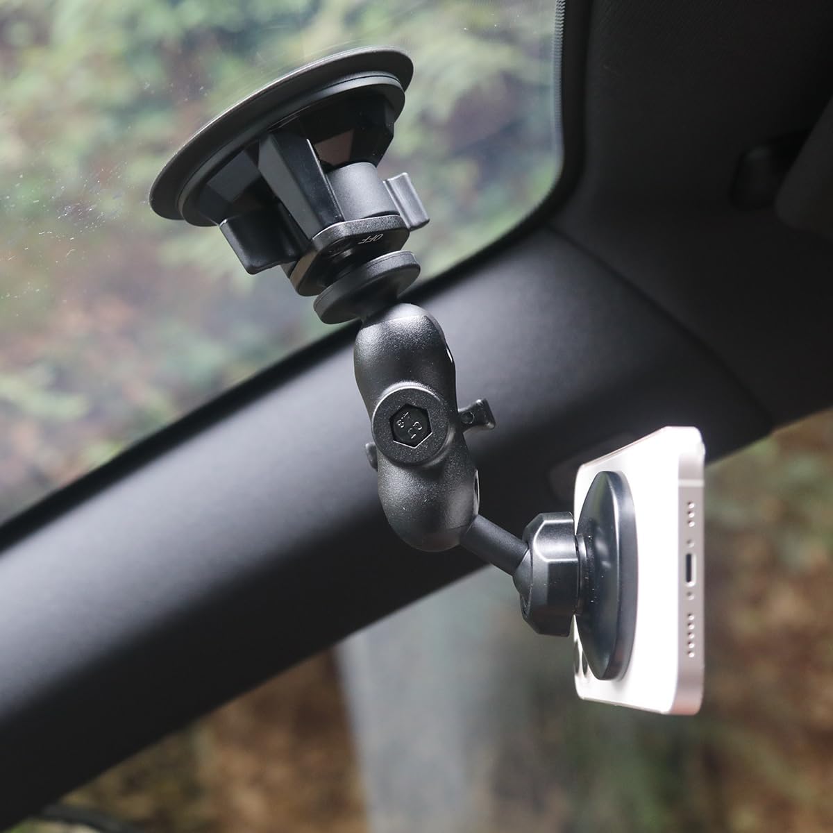 Rigdance 1 inch 17mm 25mm 17mm (2.4" to Ball Adapter for RAM Mounts B Size Double Socket Arm, Compatible with Garmin