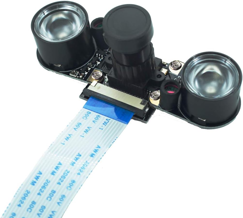 DEVMO 4B 5MP OV5647 1080p 2/3 3 3 /4 Raspberry Pi Night Vision Camera Module Adjustable-Focus Webcam Video Compatible