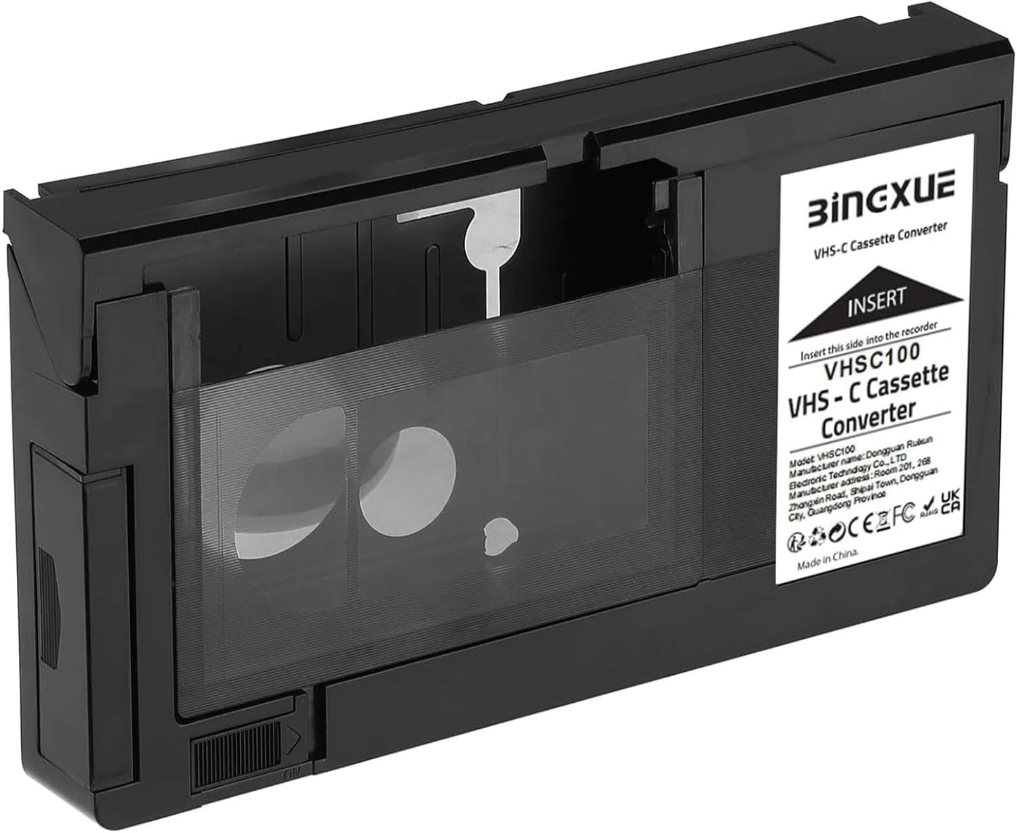 Bingxue Cassette 3 8mm/MiniDV/Hi8 VHS-C to VHS Adapter for SVHS Camcorders RCA + VCC Micro-Fiber Cloth NOT Compatible