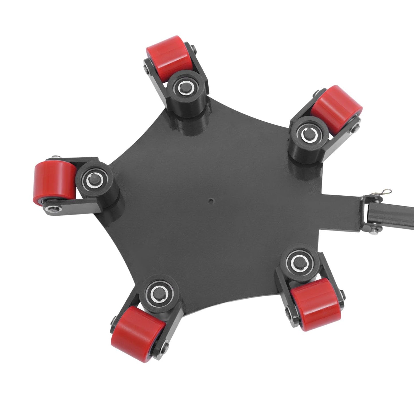 Machine Skate, 8818Lbs Machinery Mover Carbon Steel Machinery Moving Skate with 360 Degree 5 Swivel PU Rollers for Industrial Use Warehouse and Workshop - Black