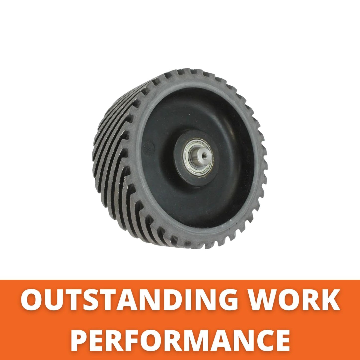 Fein Genuine OEM Replacement Contact Wheel for Angle Grinders - Grooved, 200mm x 75mm, Durable Construction - 39000001006