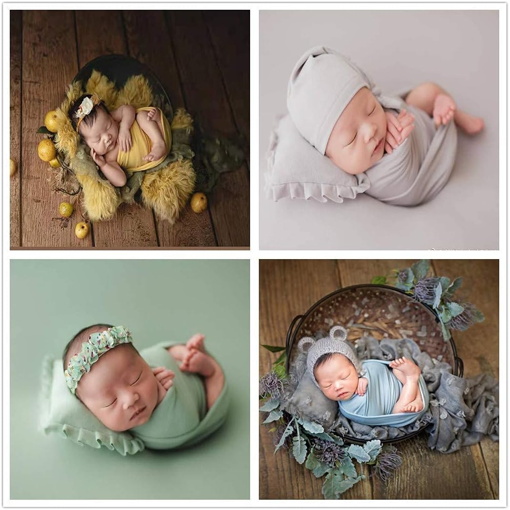 Coberllus Newborn Photography Props - Stretchy Wrap Blanket for Boys & Girls