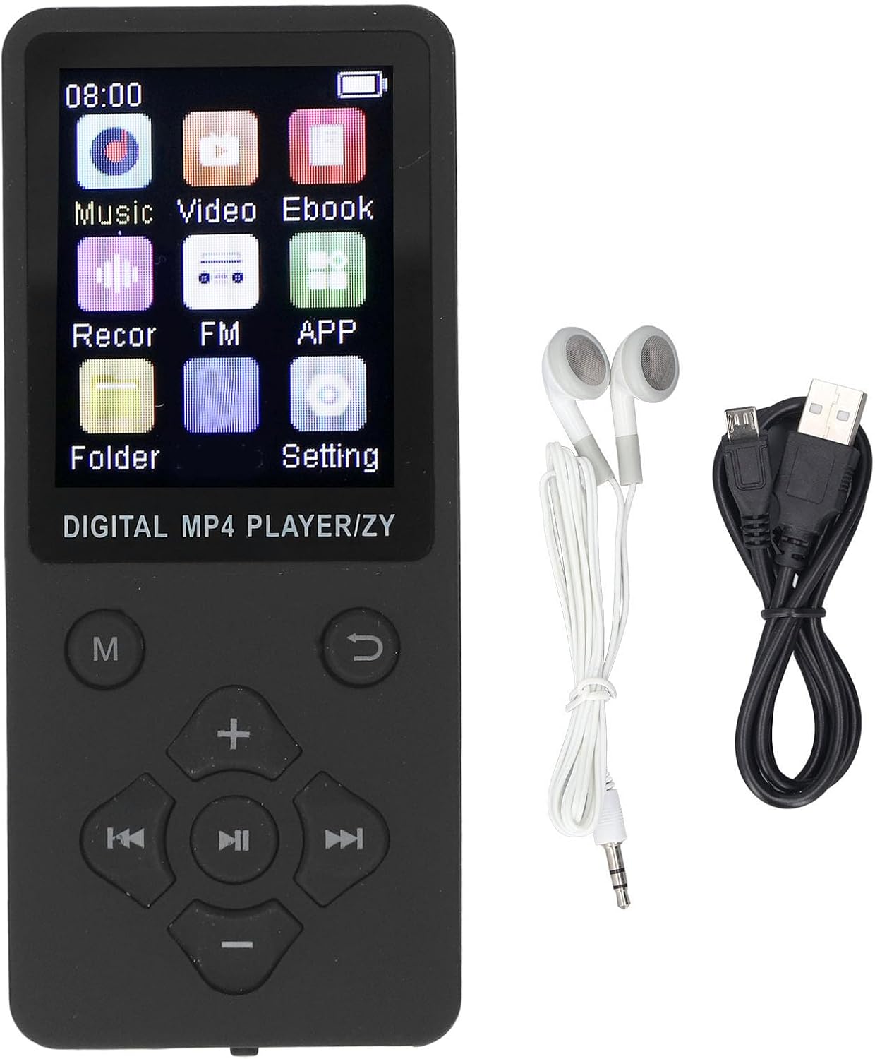 Yunseity 64GB MP3 5.0 MP3 MP4 1.8in Player, Bluetooth Portable HiFi Sound Quality Music Player, & Player with Color