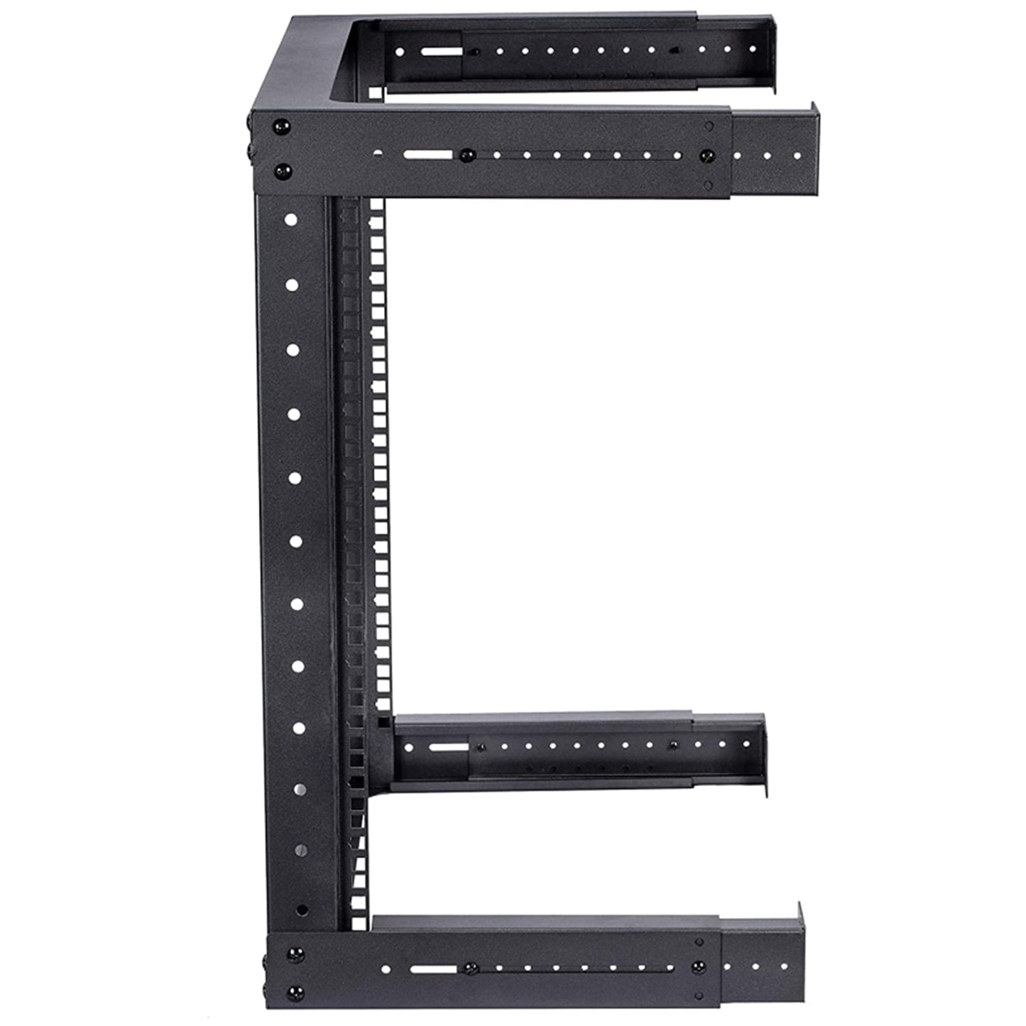 TECHTOO Wall Mount Rack 12U Adjustable Depth Open Frame 19Inch Server Equipment Rack Heavy Duty Patch Panel Bracket Network Equipment Rack (Adjustable 12U)