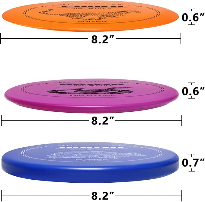 Disc Golf Set with Bag - 12 PCS Flying Disc Golf Discs for Beginner with Putter, Midrange, Driver | Portable Disc Golf Backpack Holds 28+ Discs Free Stand Bag Design for Convenient Use