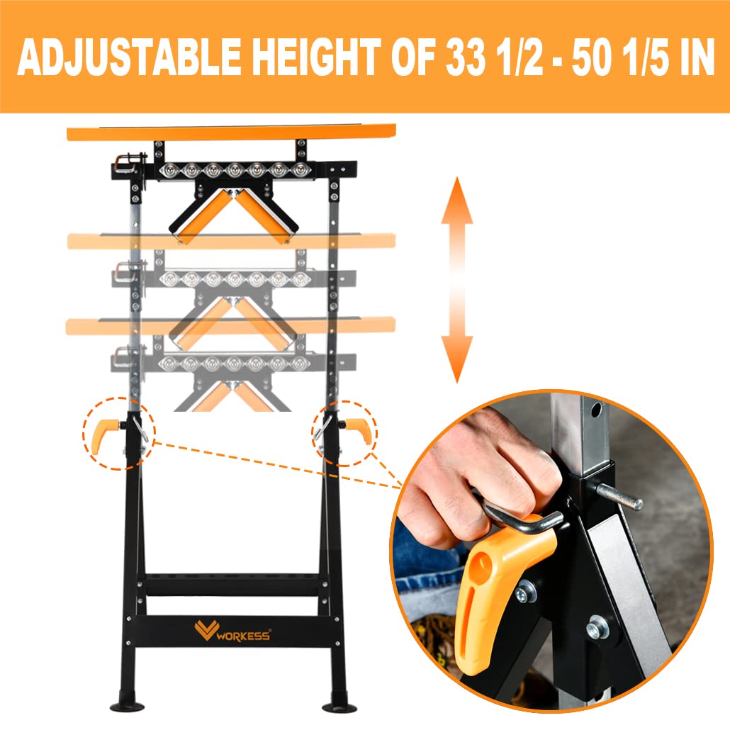 WORKESS 4 in 1 Roller Stand, Roller Support Stand