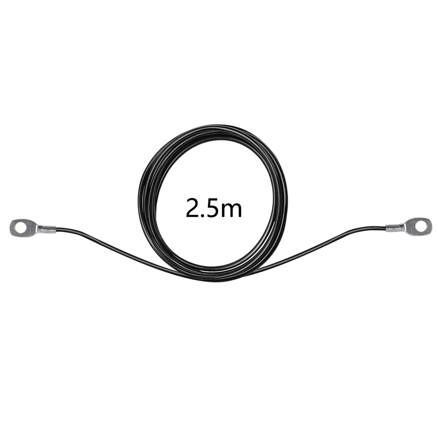 LFJ Replacement Gym Cable Fitness Pulley Cable Steel Wire Rope for Cable Machine Home Gym Weight Lift Pulley System (Fixed Length, 98")